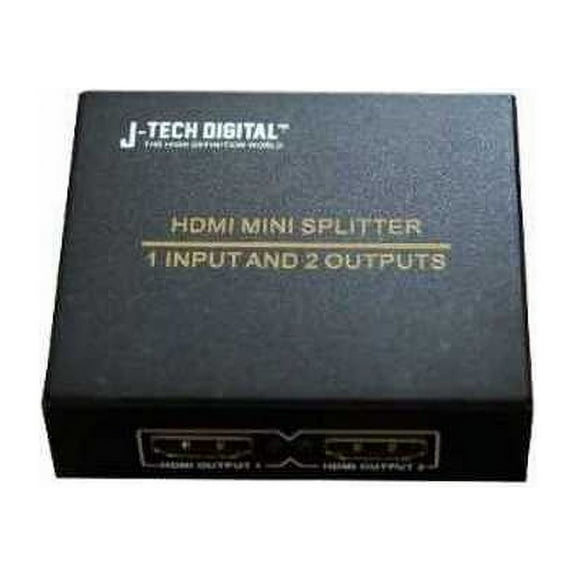 J-Tech Digital JTD-MINI-1x2SP 2 Port 1X2 Powered Hdmi Super Mini Splitter for Full Hd 1080P with 3D Capability