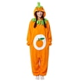 thumbnail image 5 of Tqyyweavej Womens Fleece Onesie Pajamas Fuzzy Zip Up Long Sleeve One Piece Romper Loungewear Fruit Winter Warm Hooded Jumpsuit Sleepwear with Pockets, 5 of 6