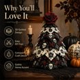 thumbnail image 3 of Beginner Patchwork Sewing Kit Halloween Black Cat Tree 7.48 Inch 3D Quilted Fabric Craft Set for Adults Holiday Tabletop Home Party Decor Gift, 3 of 10