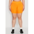 thumbnail image 4 of Womens Plus Size Caged Mesh Detail Side Pocket Bike Shorts, 4 of 6