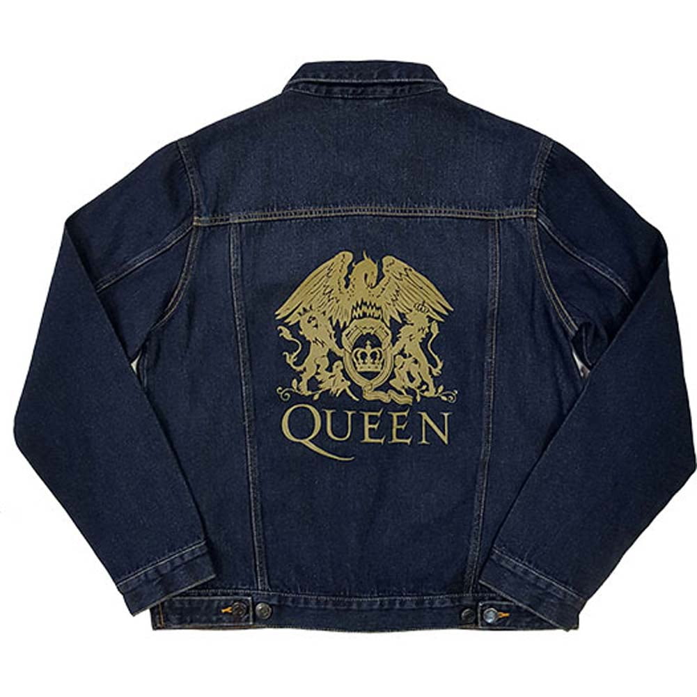 Men's Queen Classic Crest (Back Print) Denim Jacket XX-Large Denim 