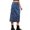 Blue, variant on Women's Long Jean Skirt Back High Slit Utility Multi Pockets Long Denim Skirt Tea Length Y2K Cargo Skirt Jean Adjustable Drawstring Casual A-Line Black Small