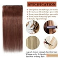 thumbnail image 5 of MY-LADY 15clips 7pc/set Clip in Human Remy Hair Extensions 100% Real Hairpiece For Women 18inch #33 auburn, 5 of 8