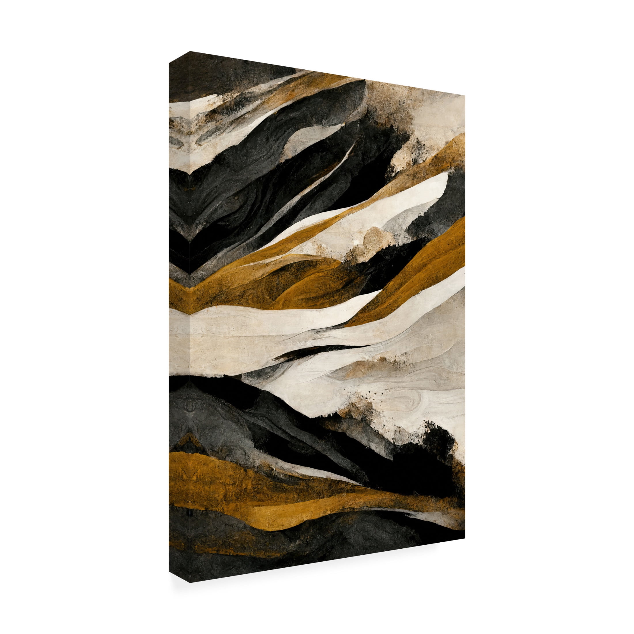 Canvas Wall Art - Treechild 'Rough Mountains' Wall Art for Living Room, Bedroom, or Office D?cor by Trademark Fine Art - 30 x 47 Inches