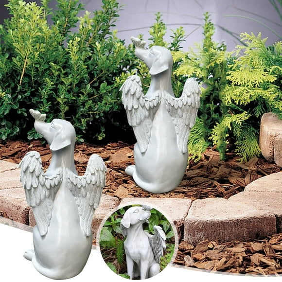 LSLJS Angel Beauty Dog On Wing Adorable Commemorative Statue for The Home Or Outdoor Garden Gift Father's Day, Angel Winged Dogs