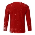 thumbnail image 5 of LUOGENLI T-shirts pour Homme pour Hommes Noël T-Shirt Décontracté de Mode Festival à Manches Longues à Col Rond T-Shirt Tee T-shirts Hommes Blanc Pâques T-shirts pour Hommes T-shirts Graphiques Saint-Valentin Rouge TTG, 5 of 5