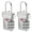 Silver, variant on Fosmon TSA Approved Luggage Locks, (2 Pack) Open Alert Indicator 3 Digit Combination Padlock Codes with Alloy Body and Release Button - Black