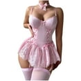 thumbnail image 2 of uublik Womens Sleepwear Pajamas Set Valentine's Day Night Gowns Soft Loungewear Sleepwear Pink, 2 of 6