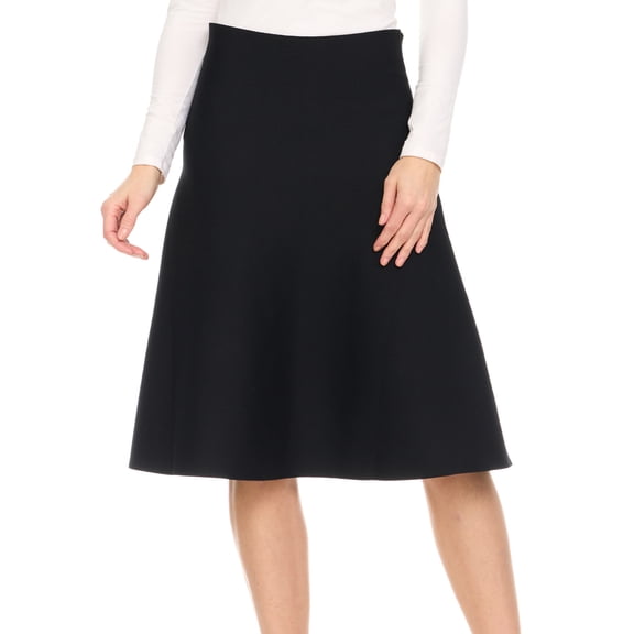 Women's High Waisted 27/29 Inches Knit Skirt