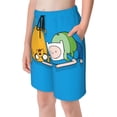 thumbnail image 4 of Adventure Time Jake Dog Finn Boy's Board Shorts Teen Swim Trunks Drawstring Quick Dry Beach Shorts Summer Swimsuits with Mesh Lining and Pockets, 4 of 8