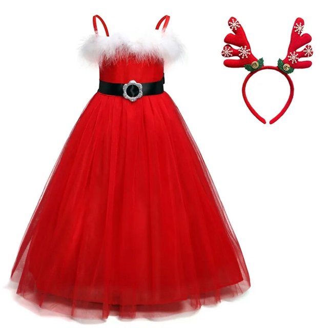 Baby Girl Clothes Merry Christmas Dress Santa Claus Set for Kids Clothing Girls Birthday Xmas New Year Gift Red Tutu Outfits