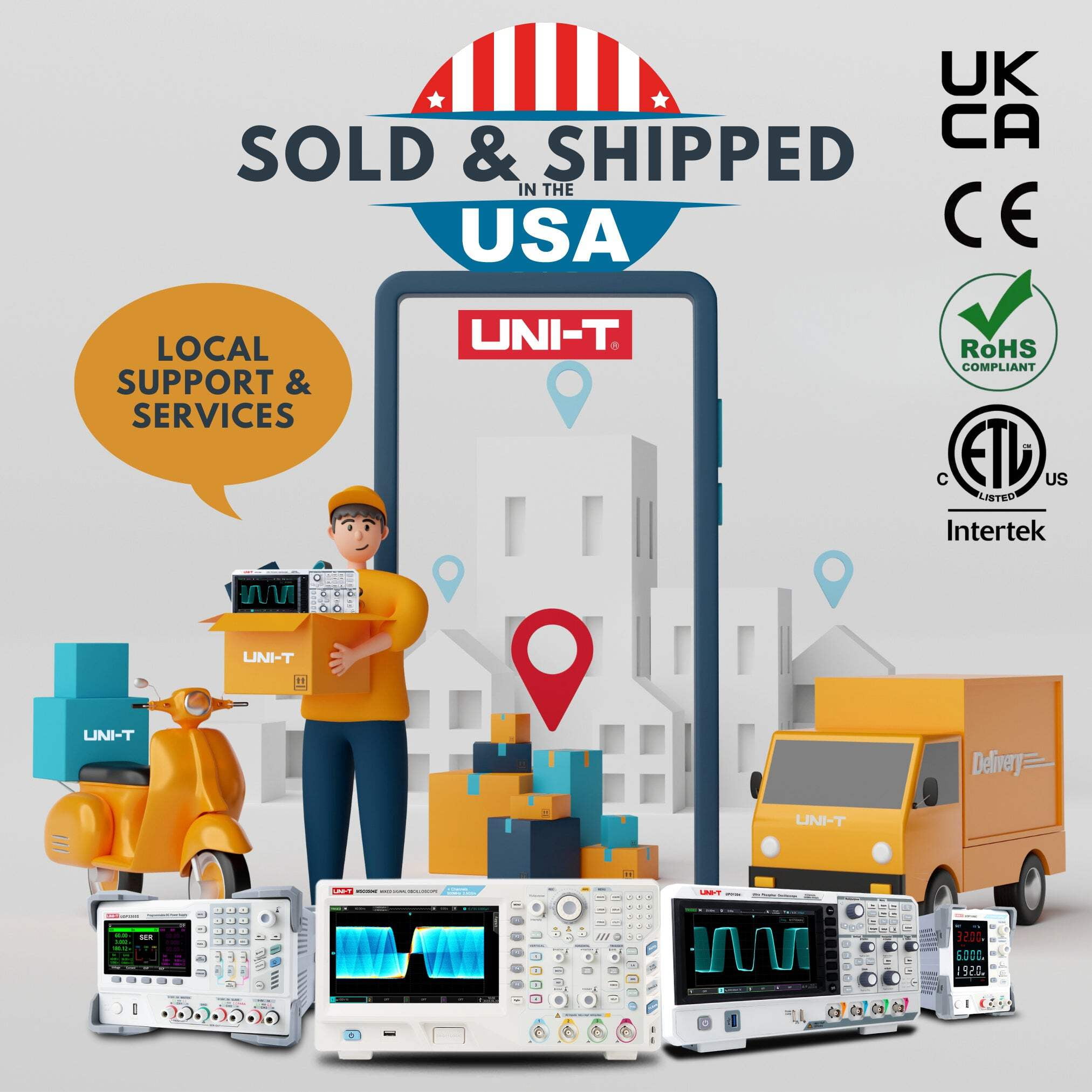UNI-T MSO2202 200MHz 2+16Ch MSO Digital Oscilloscope