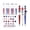 B, variant on Tepsmf 6 PCS Independence Day Spring Summer 6 Color Floral Beaded Pen Set A Fashionable Imaginative Office And School Stationery Item Patriotic Stars and Stripes Stationery Commemorative Gifts