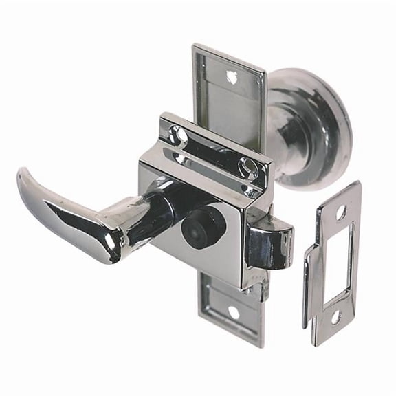Perko 0930DP0CHR Reverse-Bevel Rim Lock Set with Flush Strike