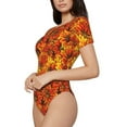 thumbnail image 2 of Balery Sunflower4 Women's Short Sleevee Crew Neck Bodysuit Tops Short Sleeve Tops Basic-X-Large, 2 of 9