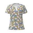 thumbnail image 3 of Naloa Cute Rabbit Print T-Shirts Short Sleeve V Neck Tees for Women Fashion Tops Trendy Lightweight Soft Casual Summer Outfits Clothes, 3 of 5
