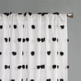 thumbnail image 3 of Intelligent Design Sophie Polyester Pom Pom Embellished Window Panel in Black, 3 of 10