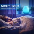 thumbnail image 4 of Luz nocturna para niños, luz nocturna LED, luz nocturna para gatos, luz nocturna de silicona para bebés, luz nocturna portátil para niños con 7 colores nocturnos, lámpara de noche recargable por USB, 4 of 5