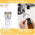 thumbnail image 3 of Dompilc 17 oz Glass Olive Oil Bottle and Vinegar Dispenser Set with 2 Labels and 1 Funnel, 3 of 7