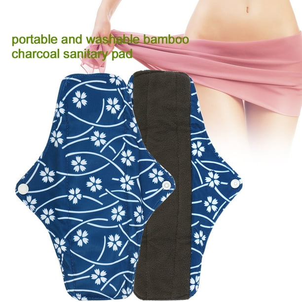 Cheers.US Bamboo Charcoal Cloth Menstrual Pads/Reusable Sanitary Pads/Mama Panty  Liners 