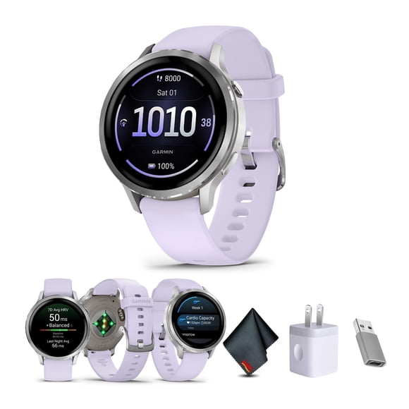Reloj inteligente Garmin Venu 4, rastreador de actividad física, 41 mm, plateado y bígaro