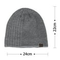 thumbnail image 4 of Msgweeeg Beanie Hat Beanie Men's Warm Knitted Short Knitted Knitted Wool Hat with Thickand Coarse Texture Winter Plush for Men's Outdoor Hats for Hiking, 4 of 6