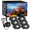 thumbnail image 1 of Kit de luces LED tipo roca Nilight RGB 6 cápsulas Underglow IP68, 1 of 8