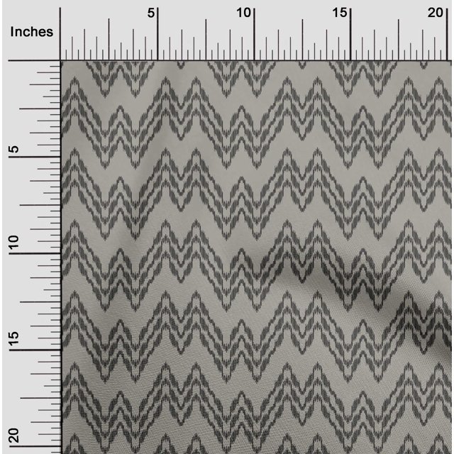 oneOone Cotton Flex Fabric Chevron Ikat Printed Craft Fabric BTY 40 Inch Wide