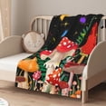 thumbnail image 6 of housay Cartoon Forest Black Flannel Throw, 50" x 40", 6 of 6