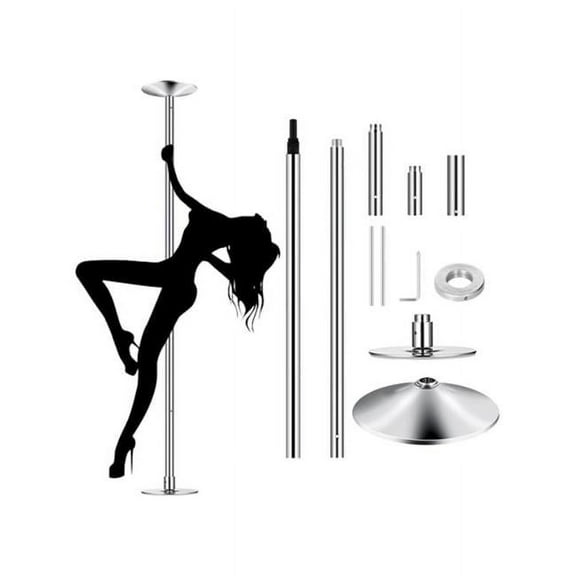 Stripper Dance Pole 45mm Spinning Static Dancing Pole with 88-108.1in Adjustable Height 551LBS Weight Capacity for Fitness Exercise Party Home Club Gy