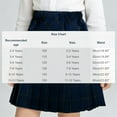 thumbnail image 3 of ITSAME Pleated Skirt for Girls, Summer Fashion High Waisted Checkered Kids Mid Length Skirt Blue 11-12T, 3 of 6