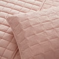thumbnail image 3 of Mainstays Solid Textured Box Crinkle Quilted Pillow Sham, Pink Blush, Standard/Queen, Soft Wash, 2 Pack, All Ages, 3 of 6