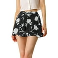 thumbnail image 6 of MODA NOVA Juniors Shorts Casual Elastic Waist Summer Beach Floral Shorts, 6 of 7