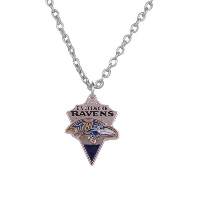 Collar con colgante deportivo triangular con el logotipo del equipo de fútbol y joyas de equipo con gotas de aceite