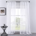 thumbnail image 1 of Rideau Transparent Blanc Semi-Transparent 140260cm Intérieur Moderne Effet Transparent, Blanc, 1 of 4