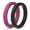 Black, Purple, variant on Silicone Rings by Rinfit - Safe & Durable Wedding Bands For Women - Stackable Infinity Rubber Rings - 2 Pack