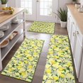thumbnail image 2 of Yellow Lemon Fruit Flowers Yellow Pattern Kitchen Rugs Sets Of 3,Kitchen Runner Rugs Non Skid Washable,Decorative Kitchen Floor Mats for Kitchen,Sink,Laundry,17"x30"+ 17"x47" + 17"x59", 2 of 6