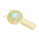 thumbnail image 4 of Mini ventilador de mano portátil de bolsillo, recargable, regalo para escritorio de mujer. Amarillo, 4 of 9