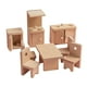 thumbnail image 1 of Casa de muñecas de madera, juego de muebles para sala de estar, dormitorio y otros espacios decorativos. Comedor, 1 of 9