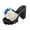 Blue, variant on Slide Sandals Slide platform heels for women Open Toe High Arch Arch Support Chunky Stability High Heel Heels