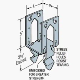 

Simpson Strong Tie Simpson Strong Tie PB44Z G185 4 By 4 Inch Post Base Zmax