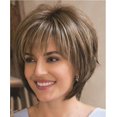 thumbnail image 1 of Perruque Cheveux Courts Blonds Marron Perruque pour Femmes, 1 of 4