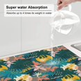 thumbnail image 3 of Uemuo Hawaiian Style Pattern Dish Drying Mat,16*18 inch Absorbent Dish Drainer Kitchen Counter,Large Size Dish Drying Pad for Countertops,Sinks,Draining Racks, 3 of 6