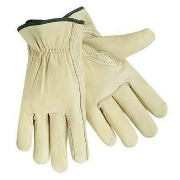 Mcr Safety Driver Gloves Leather Medium Cream 3211M