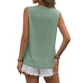thumbnail image 4 of NFTOEIULA Women Lace V-Neck Sleeveless Hollow Out Texture Tank Top, 4 of 7