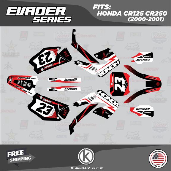 Kalair GFX Graphics Kit for Honda CR250 (2000-2001) Evader Series