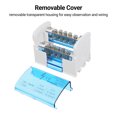 thumbnail image 3 of Terminal Block Junction Box 2-Level Single Phase Junction Case 207 Terminal Distribution Box Din Rail Terminal Case with Transparent Cover Distribution Protection Box, 3 of 8