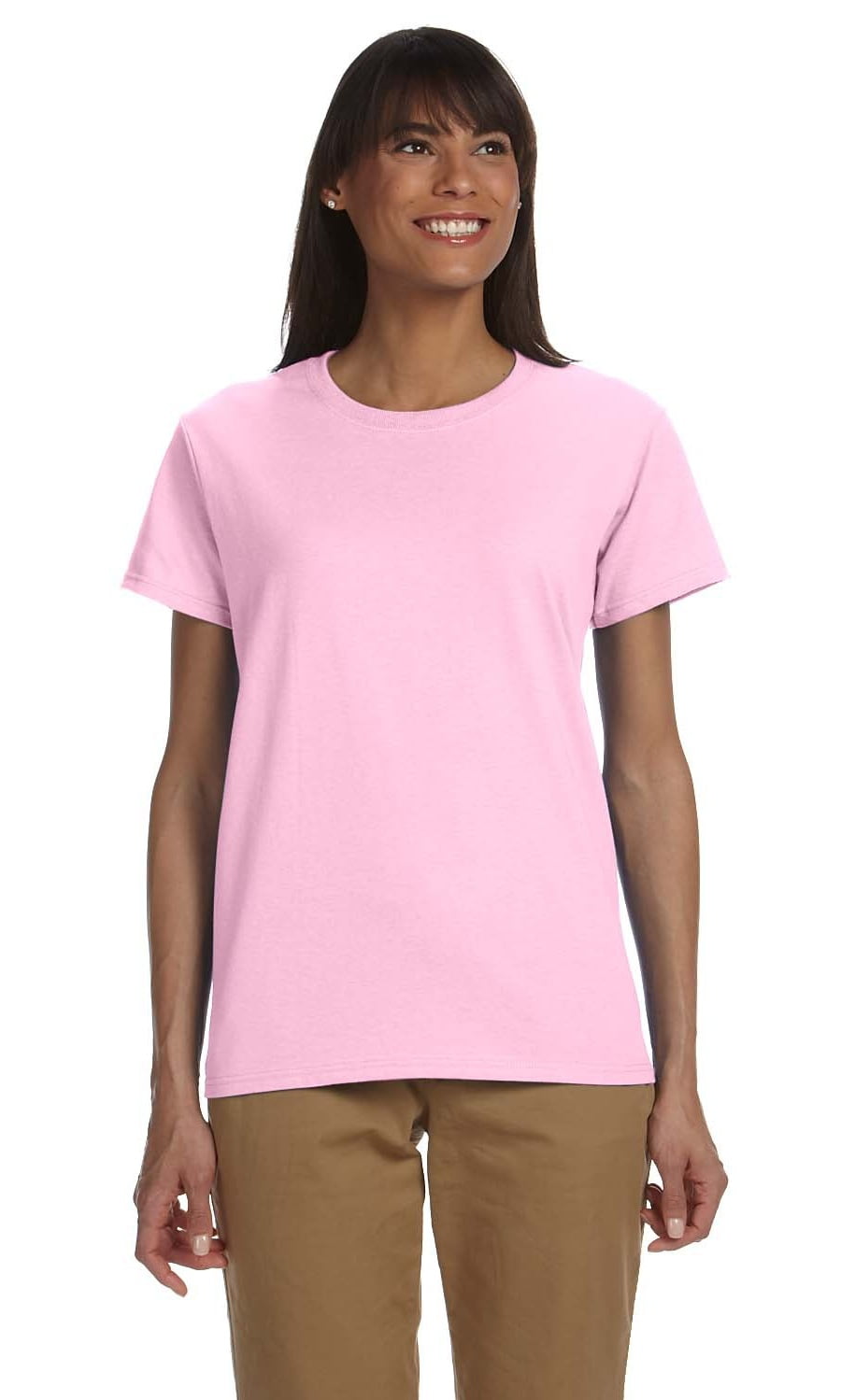 Gildan - The Gildan Ladies Ultra Cotton 6 oz T-Shirt - LIGHT PINK - 2XL ...