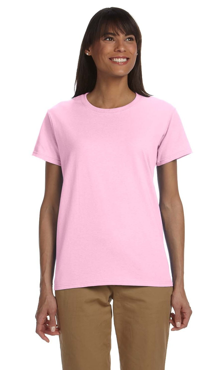 Gildan - The Gildan Ladies Ultra Cotton 6 oz T-Shirt - LIGHT PINK - 2XL