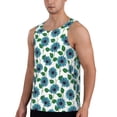 thumbnail image 2 of Gukieu Blue Sunflowers Print Men's Quick Dry Fitness Vest, Round Neck Sleeveless Fitness Bodybuilding Top-3X-Large, 2 of 7